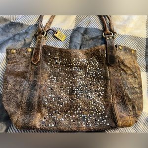 VGUC Frye Deborah studded tote